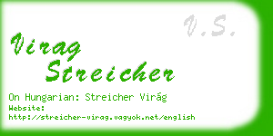virag streicher business card